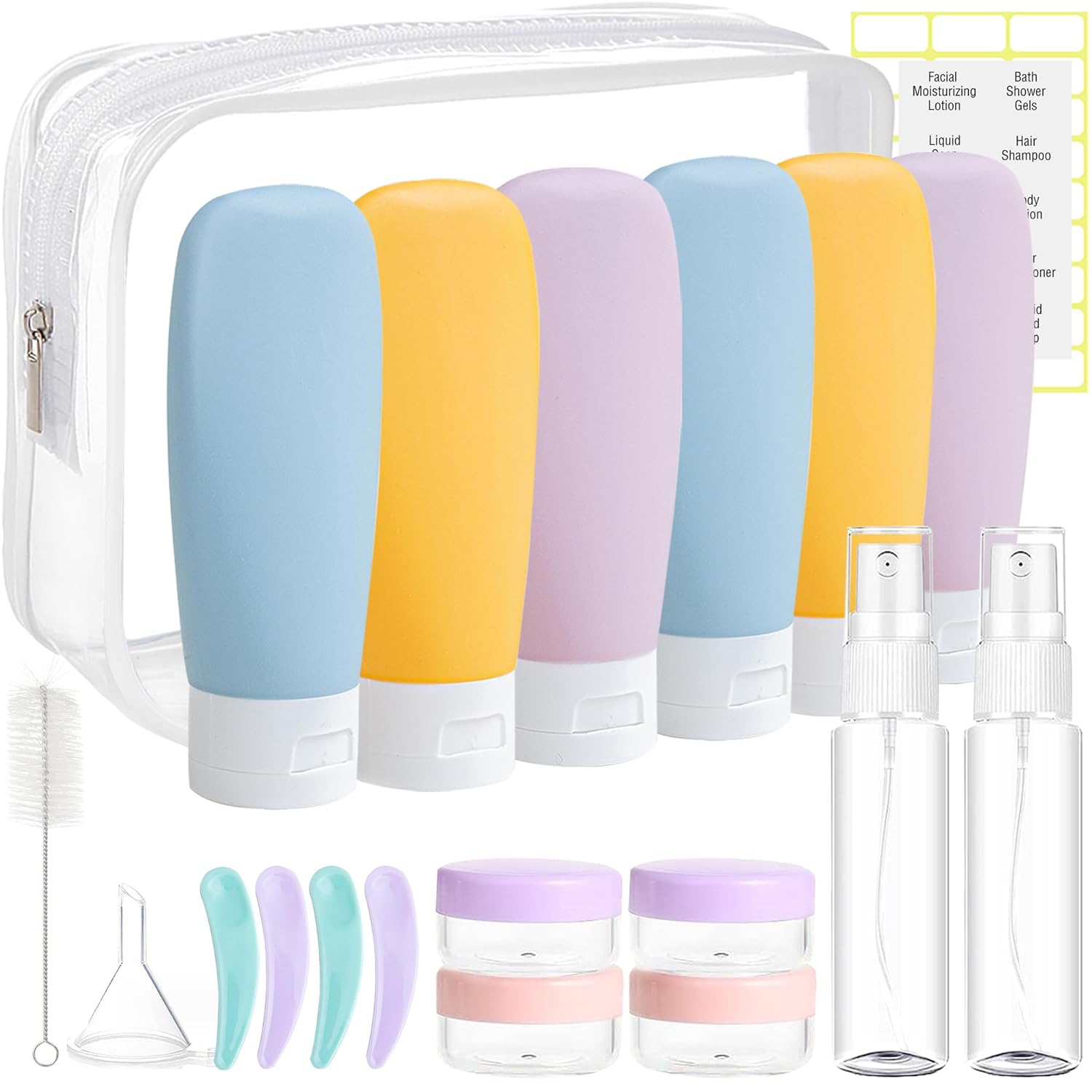 20 Pack Travel Bottles Set for Toiletries TSA Approved